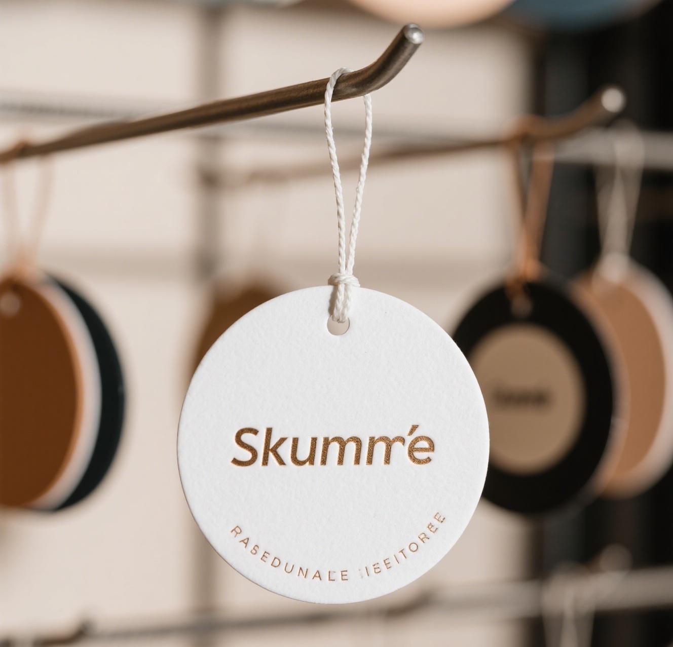Stylish and customizable round hang tags to enhance product branding